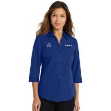 Port Authority® Women's 3/4-Sleeve Carefree Poplin Shirt