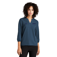 Mercer+Mettle™ Women's Stretch Crepe 3/4-Sleeve Blouse